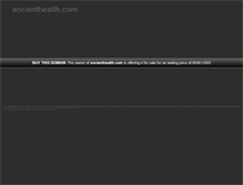Tablet Screenshot of ancienthealth.com